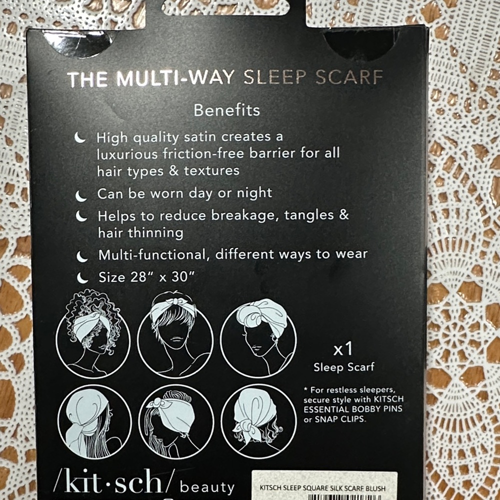 Kitsch Blush Multi-Way Sleep Scarf - Picture 3 of 3